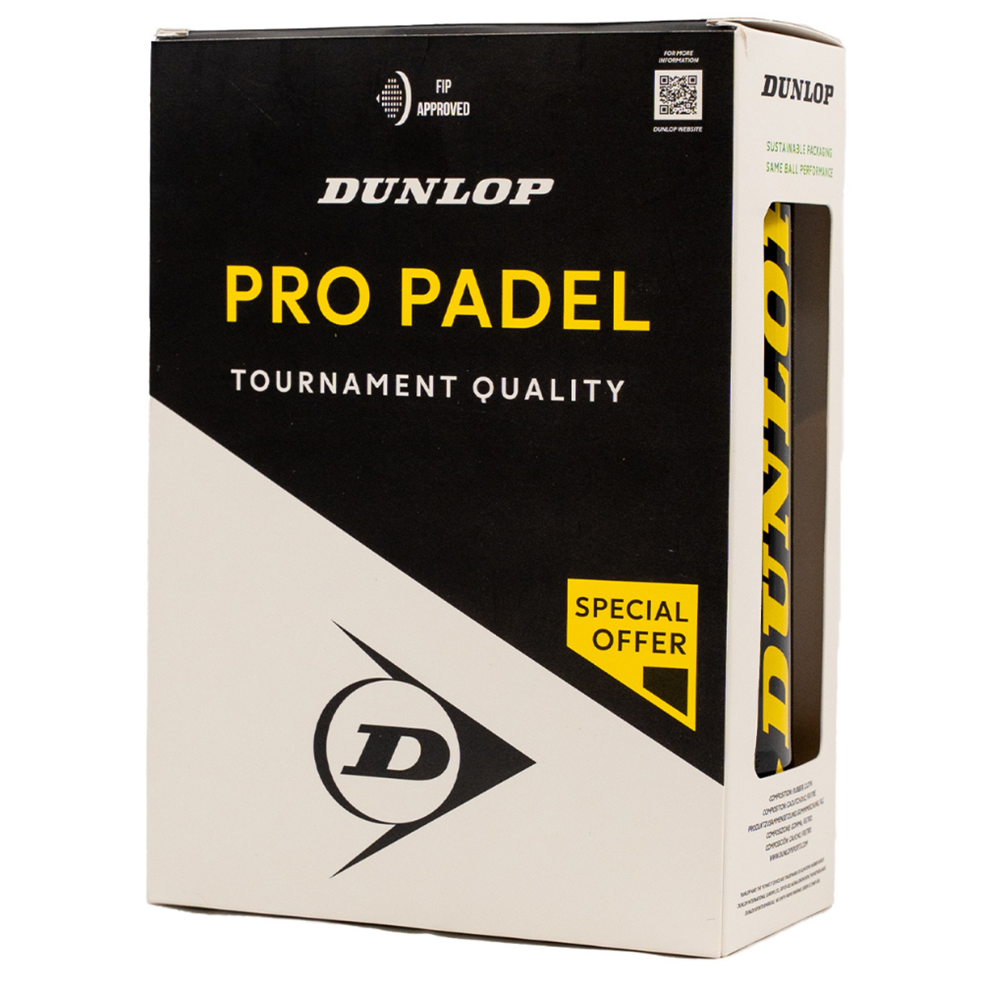 Bipack de 3 balles Dunlop Pro Padel