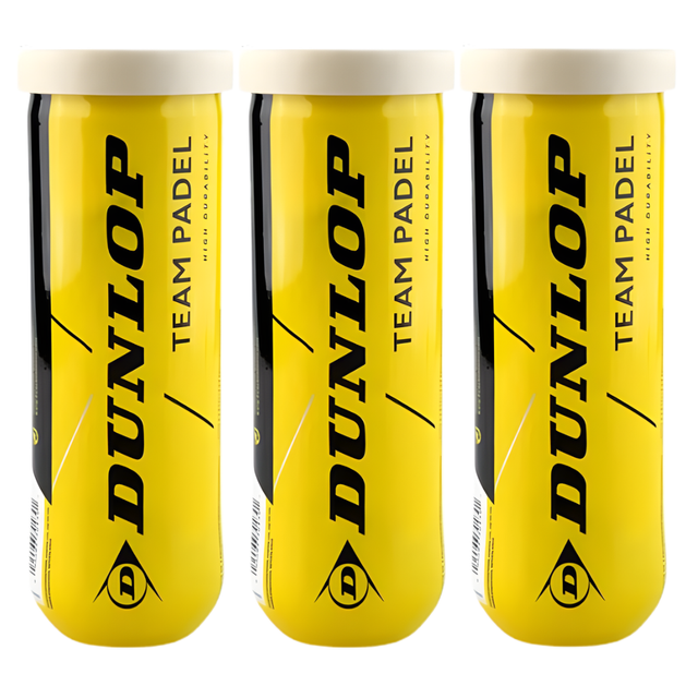 Tripack de 3 balles Dunlop Team Padel