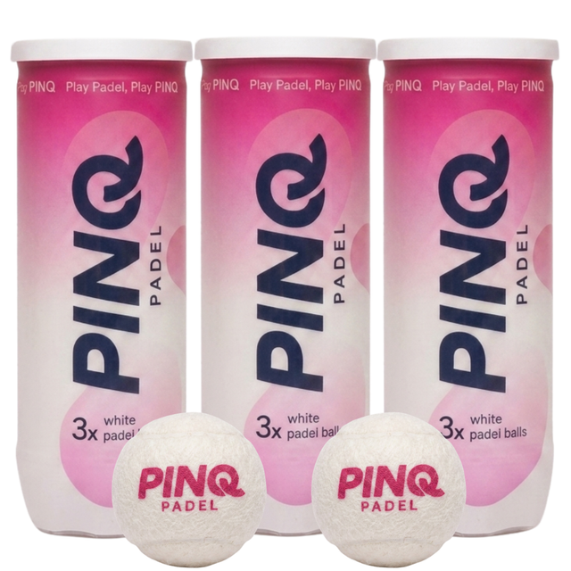 Tripack de 3 balles PINQ Padel Blanc
