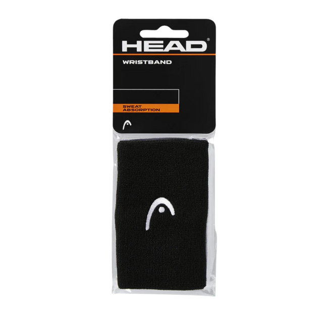 Poignets Éponge Head 5" Noir x2